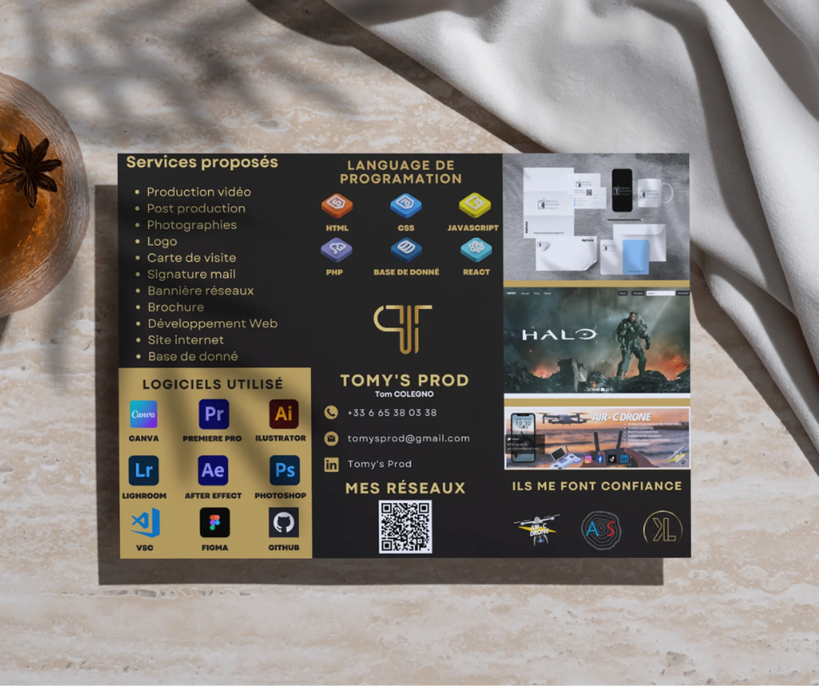 Tomy's Prod · Plaquette de présentation